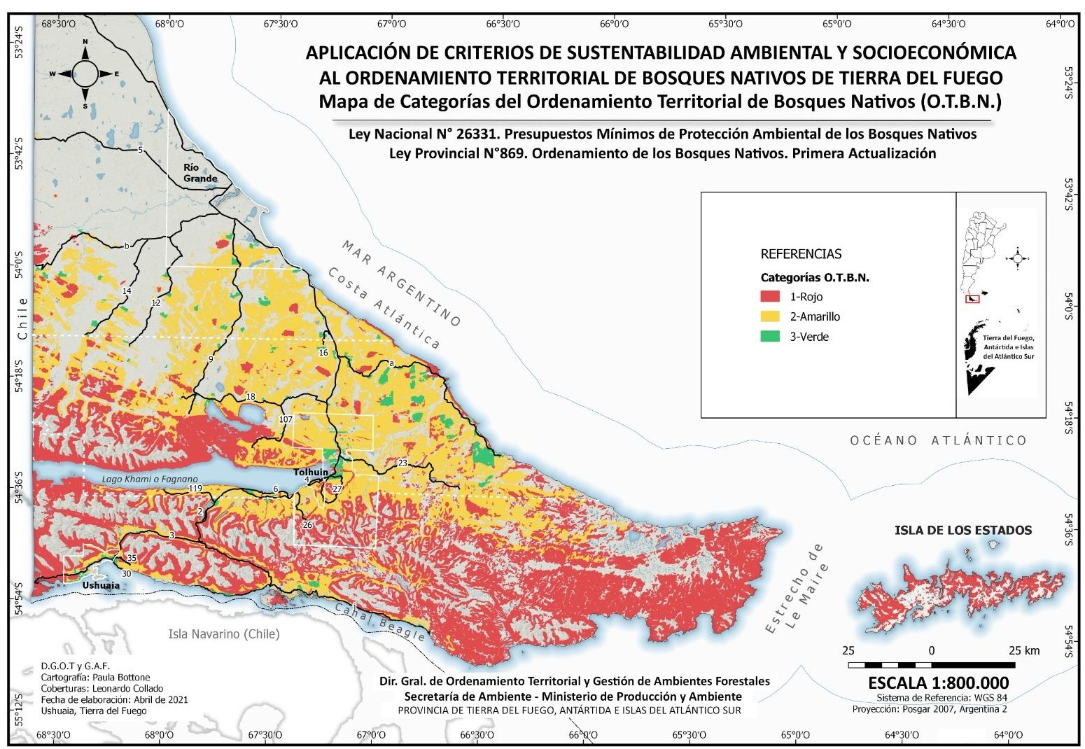 Mapa provincial del OTBN